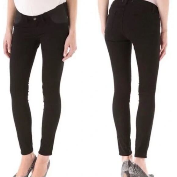 J Brand Women's Jeans Mama J Maternity Stretch Black 31 Straight Leg